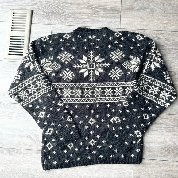 Vintage Christopher Rand Wool Blend Heavy Weight  Snowflake Sweater - Picture 12 of 14